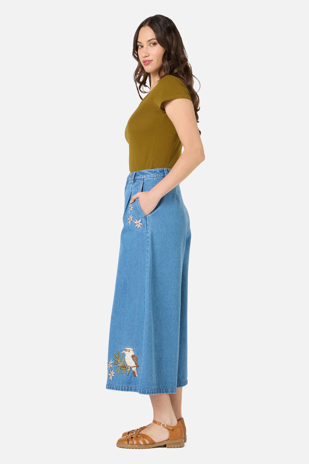 Kooka & Wattle Denim Culotte - Image 4