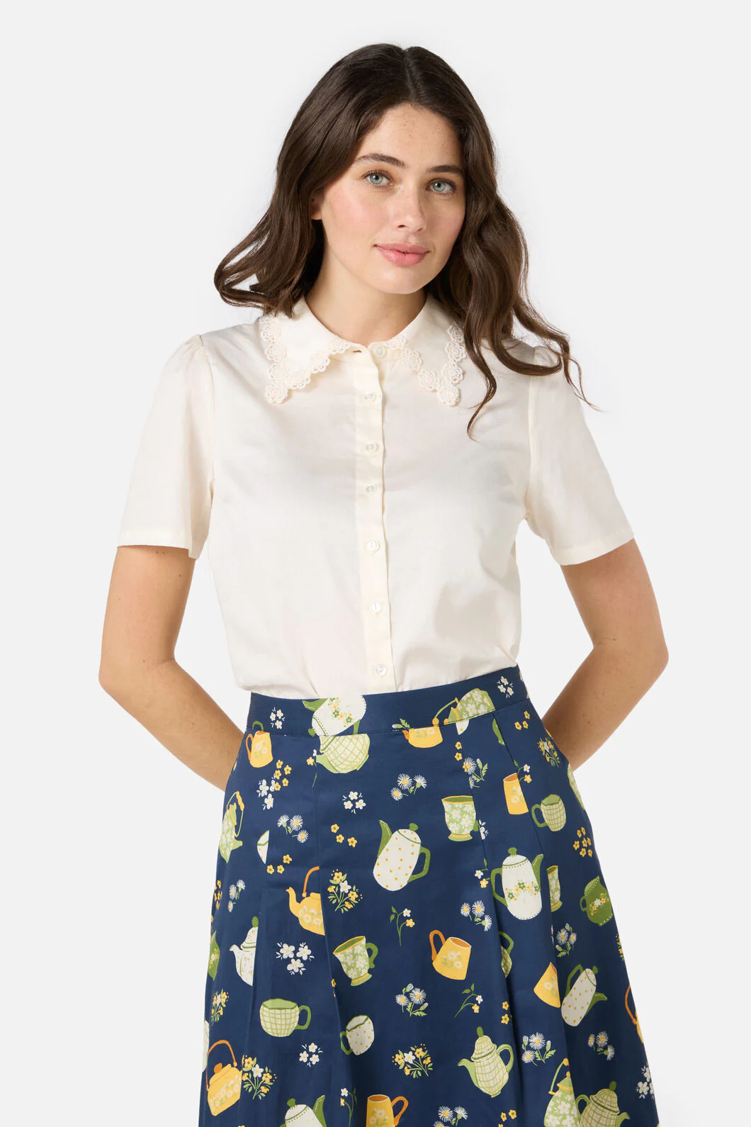 Lacey Collar Blouse - Image 8