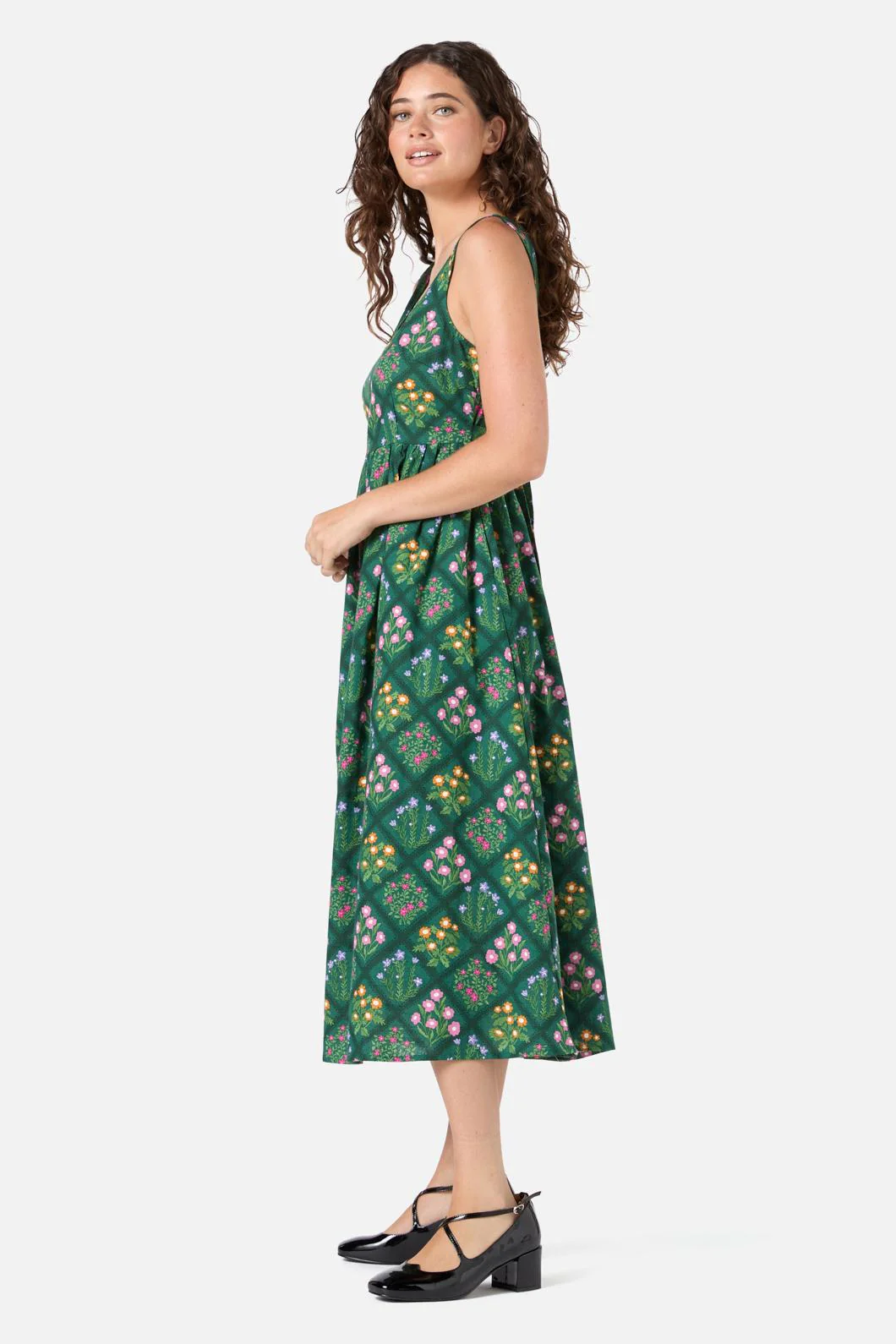 Lattice Floral Midi Dress - Image 4
