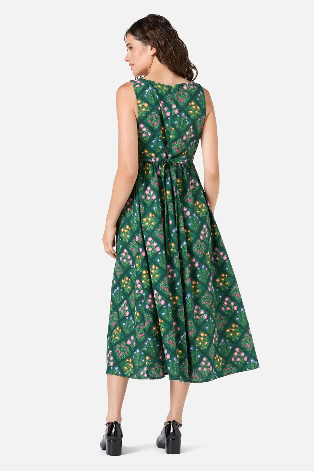 Lattice Floral Midi Dress - Image 5