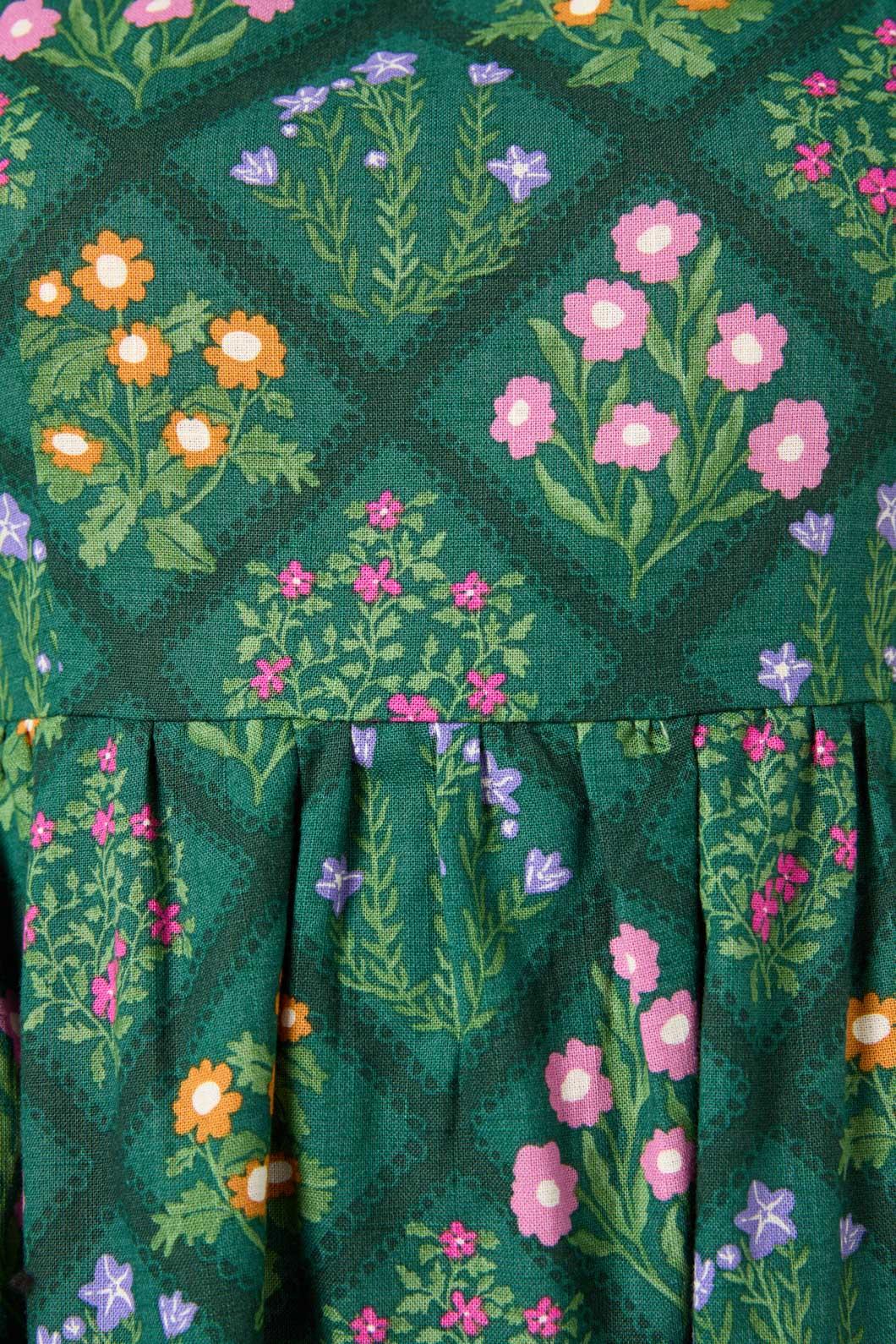Lattice Floral Midi Dress - Image 7