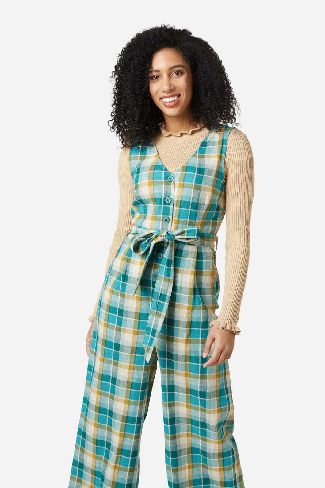 Laura Check Jumpsuit - Image 2