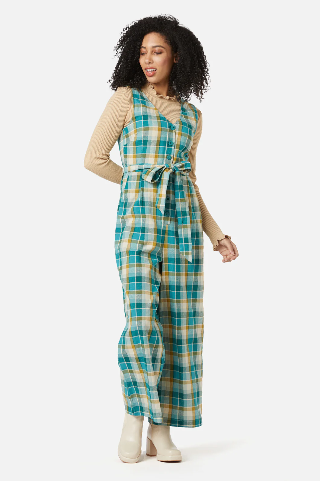 Laura Check Jumpsuit - Image 3