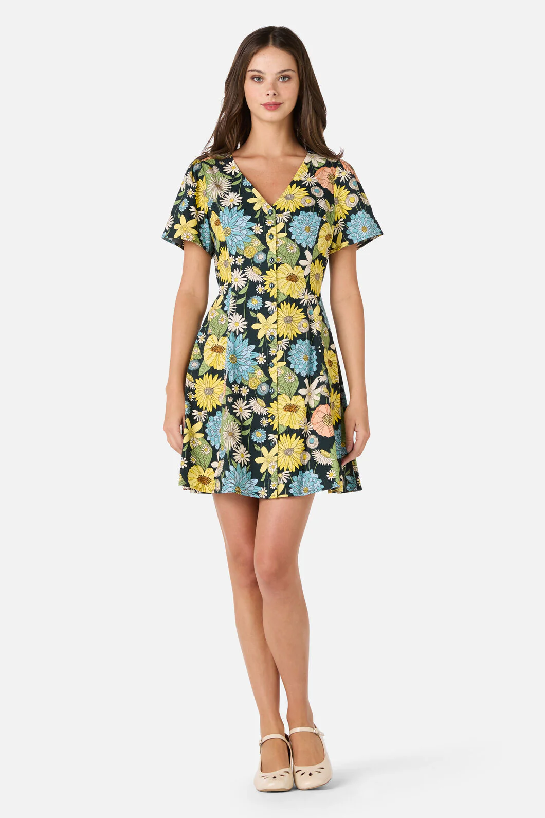 Leonie Floral Mini Dress - Image 4