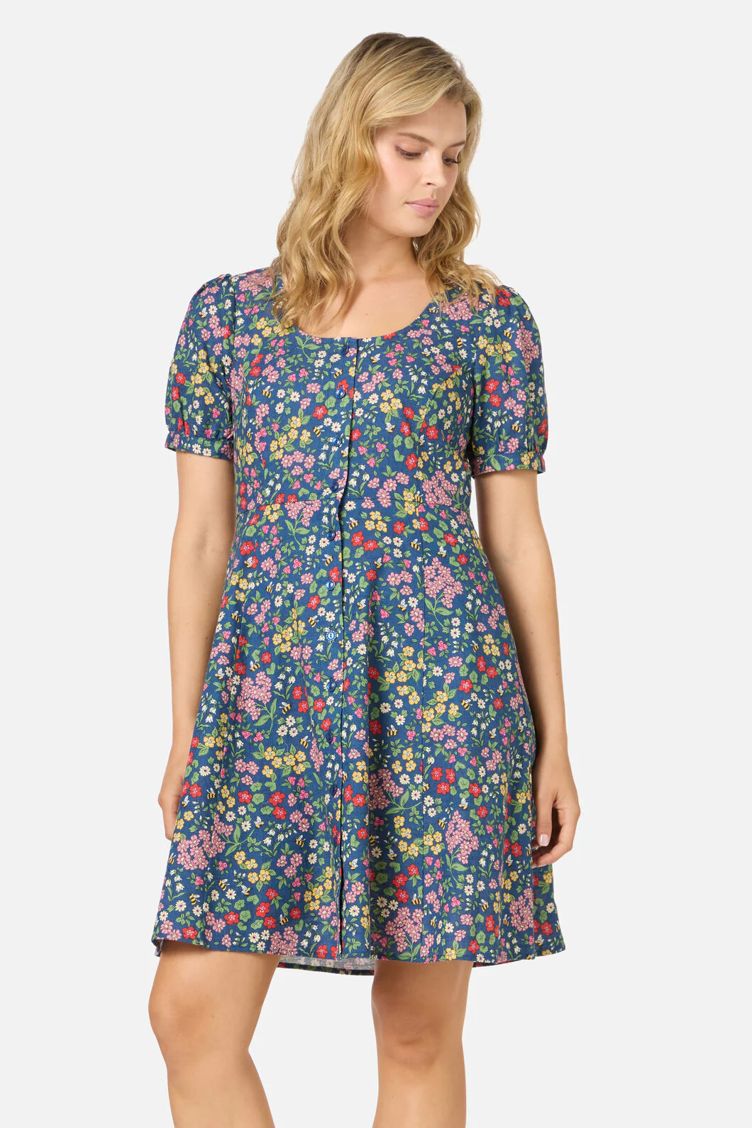 Libby Bee Ditsy Mini Dress - Image 3