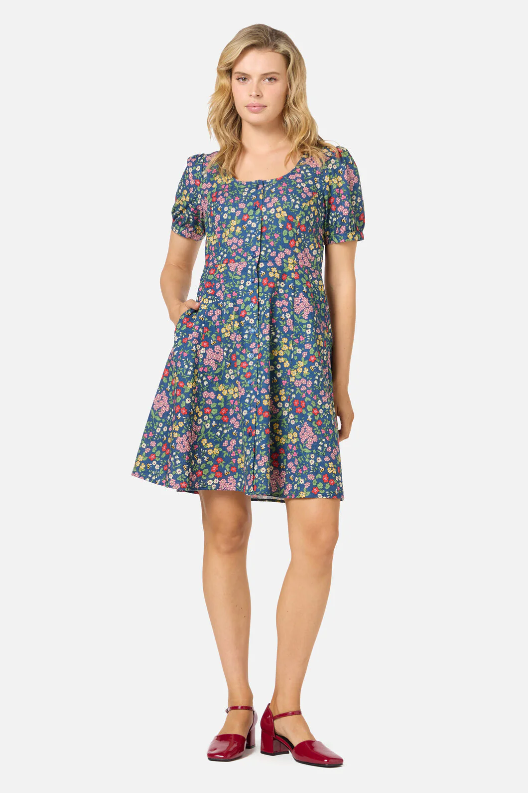 Libby Bee Ditsy Mini Dress - Image 4