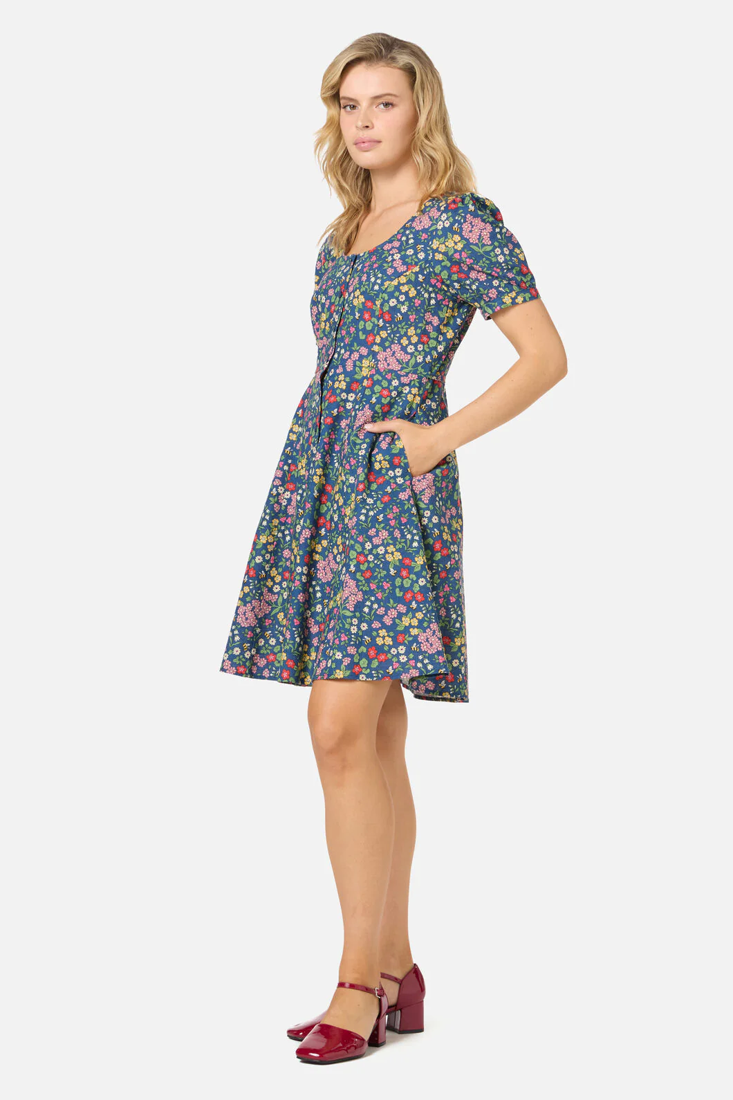 Libby Bee Ditsy Mini Dress - Image 5