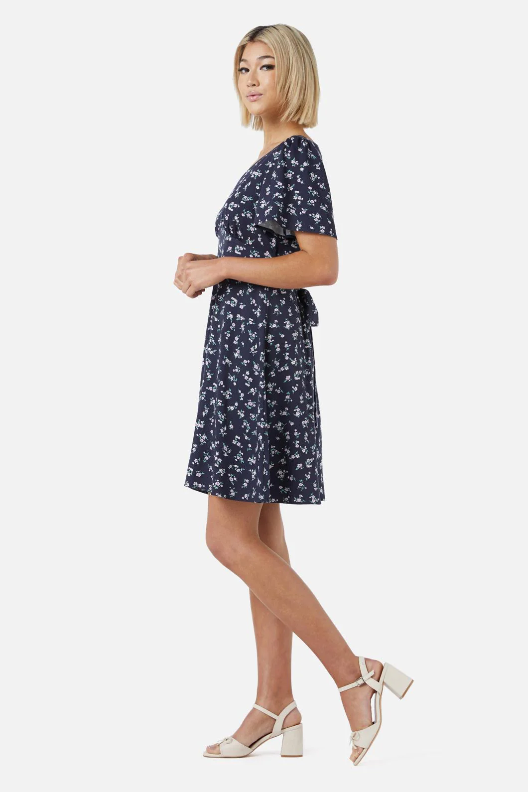 Lila Ditsy Mini Dress - Image 11