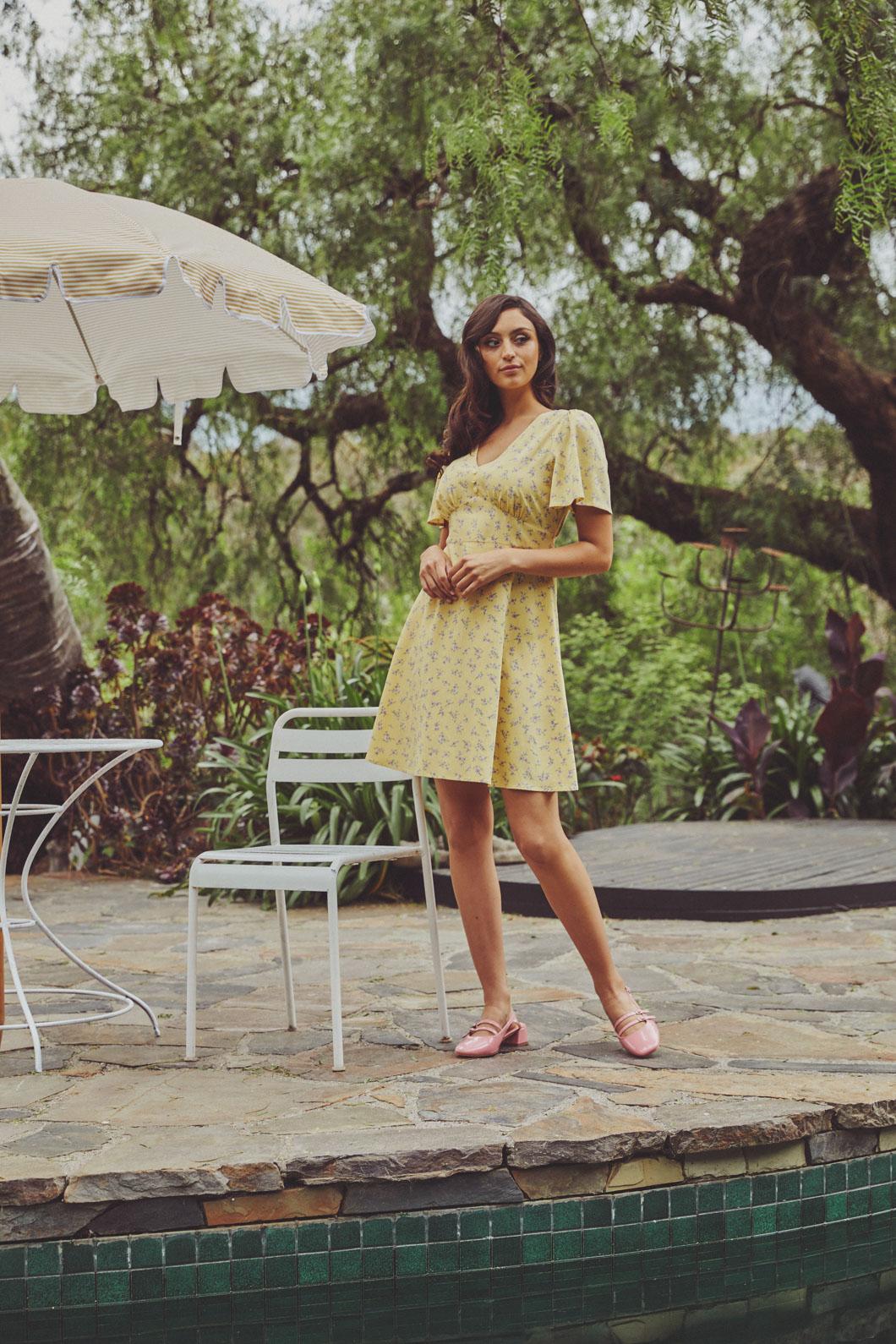 Lila Ditsy Mini Dress - Image 8