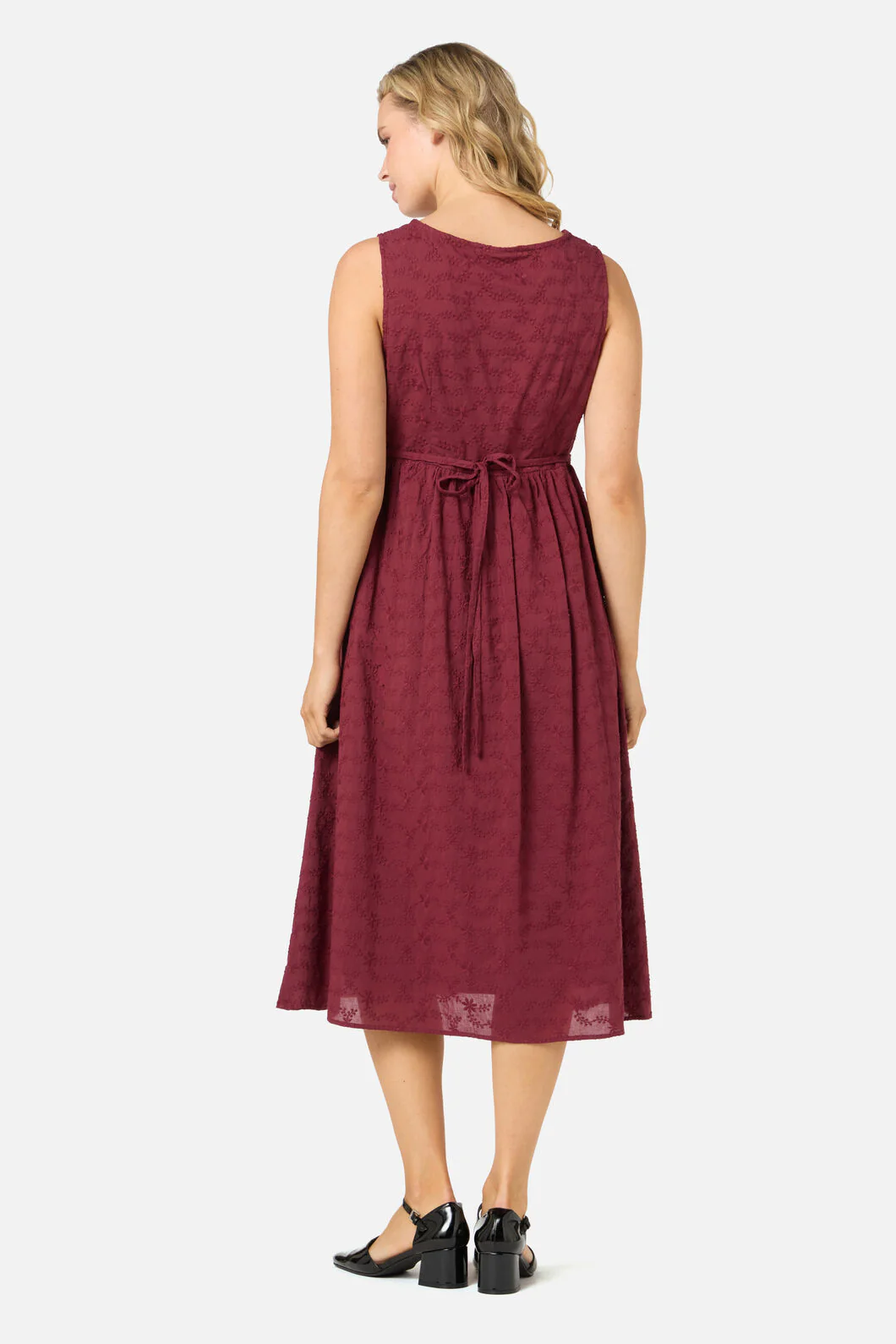Lily Broidery Midi Dress - Image 4