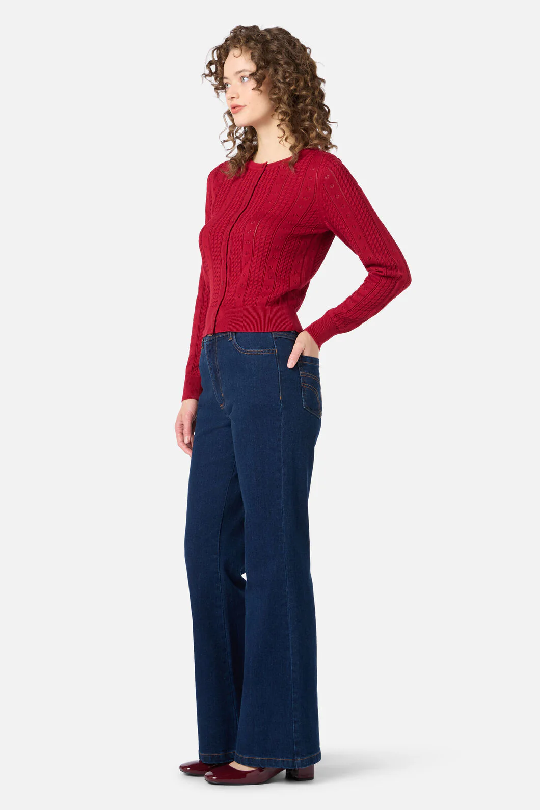 Lisa Pointelle Cardigan - Image 3