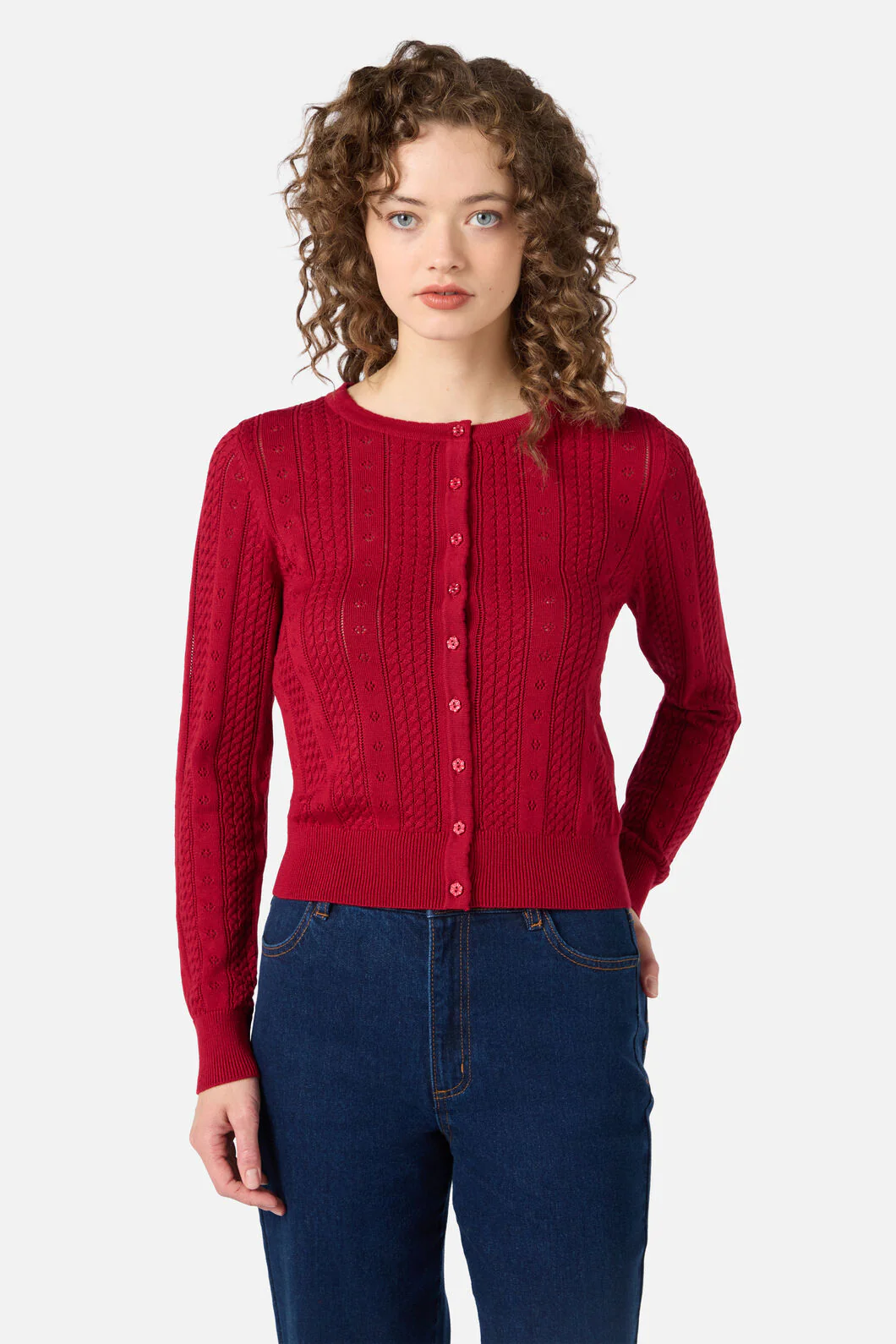 Lisa Pointelle Cardigan - Image 5