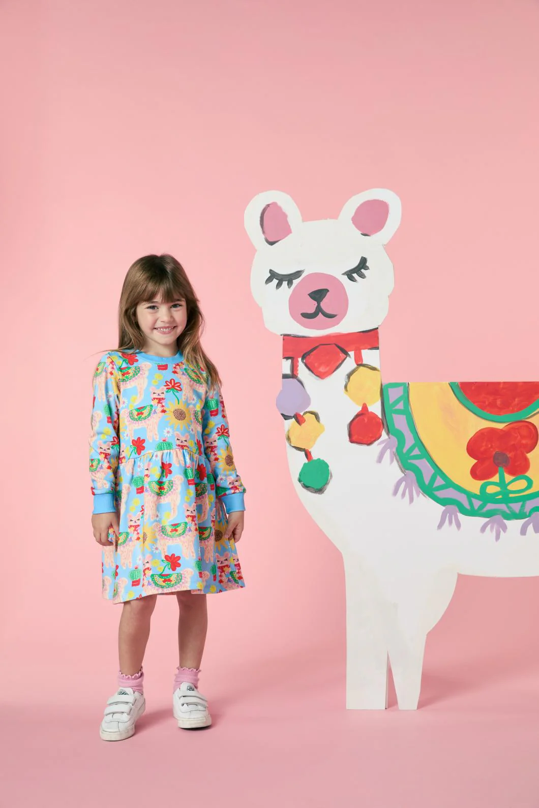 Llama Kids Dress - Image 3
