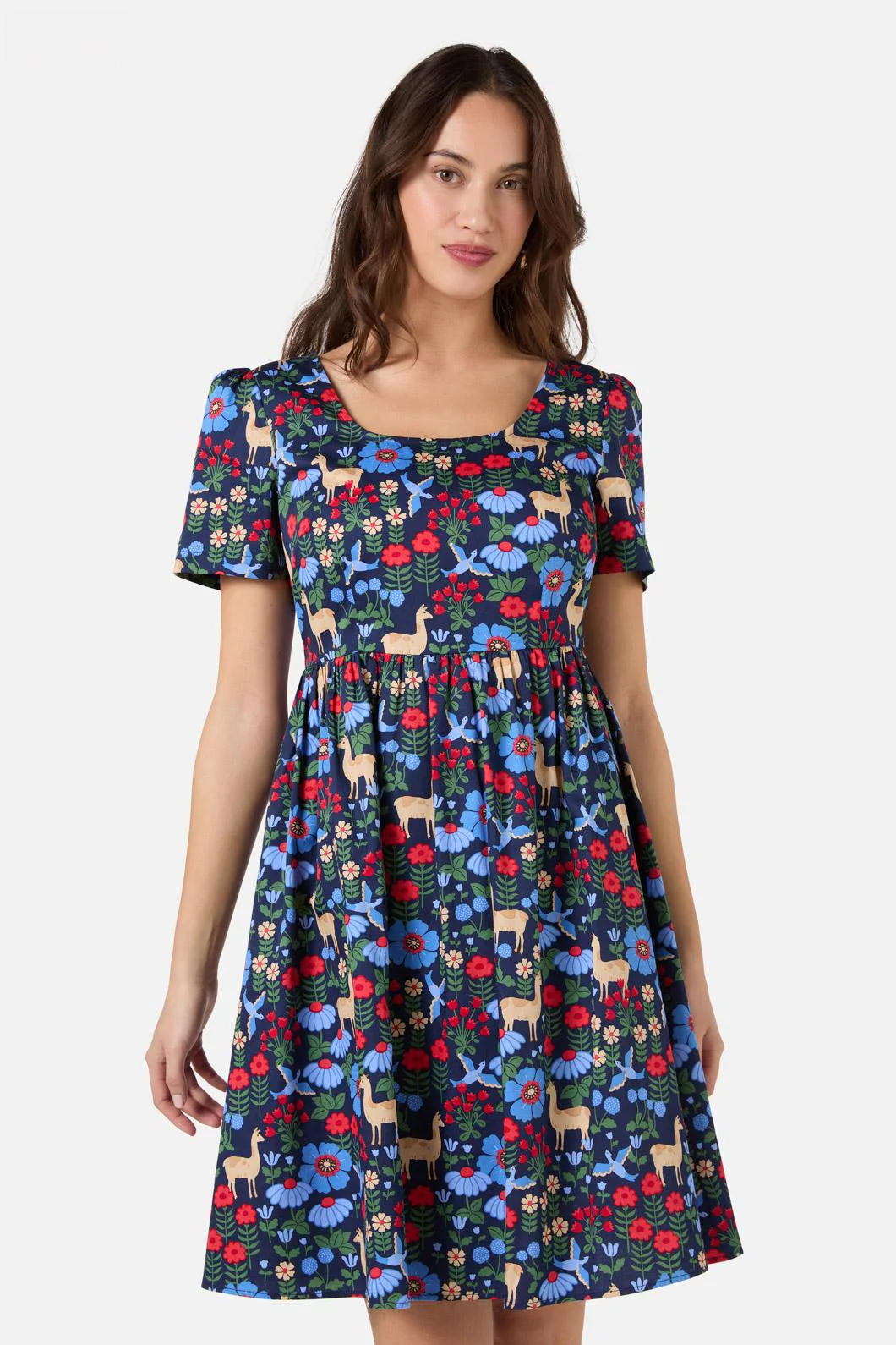 Llama Short Sleeve Dress - Image 4
