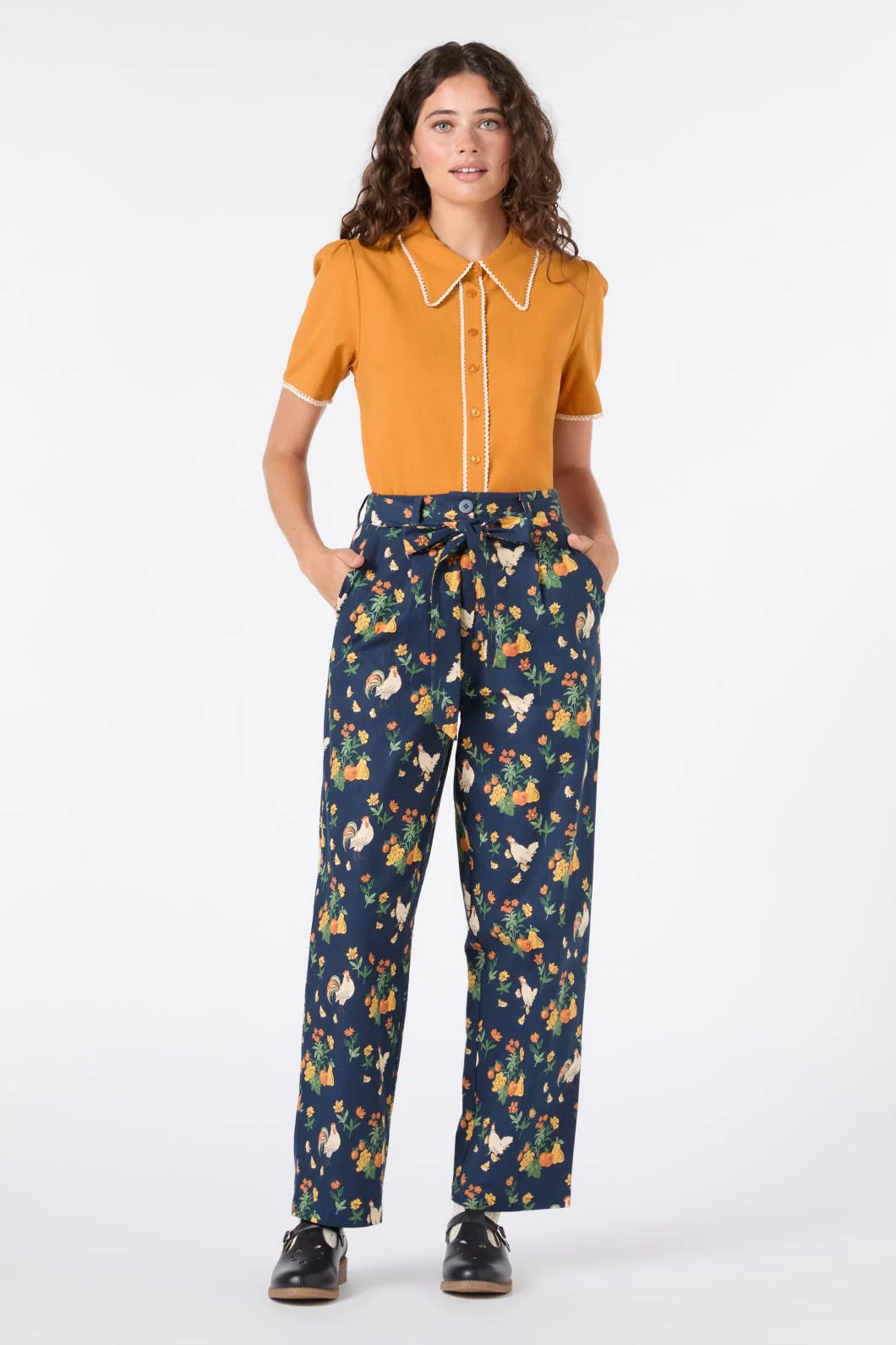 Lou Short Sleeve Retro Blouse - Image 4