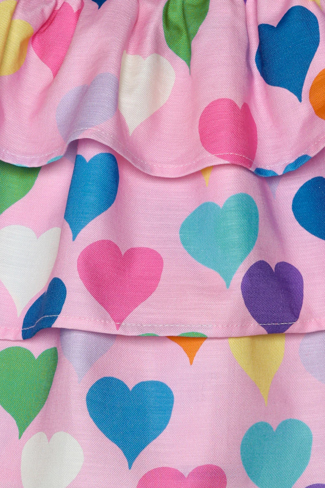 Love Heart Kids Tiered Skirt - Image 4
