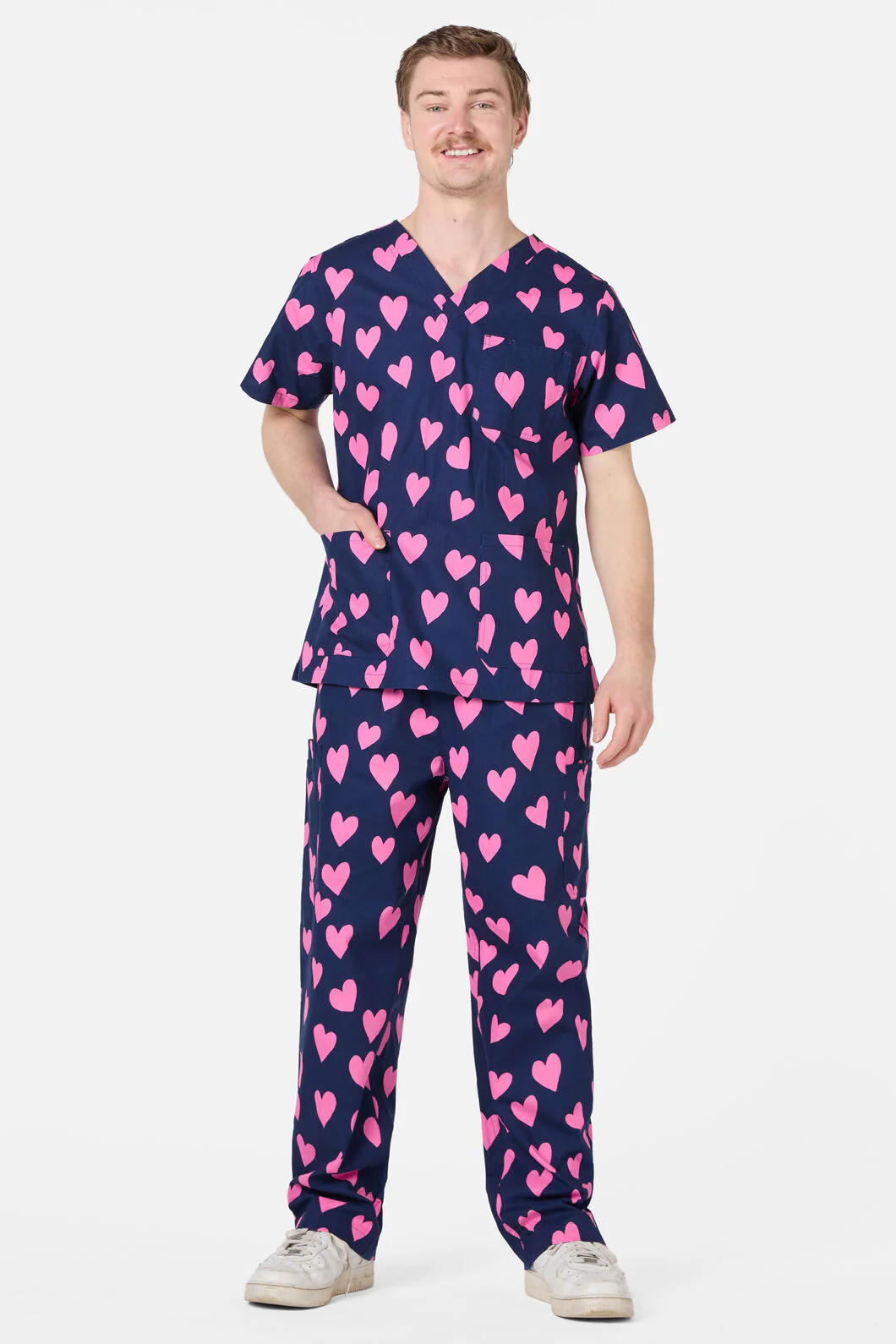 Love Hearts Navy Scrub Set - Image 6