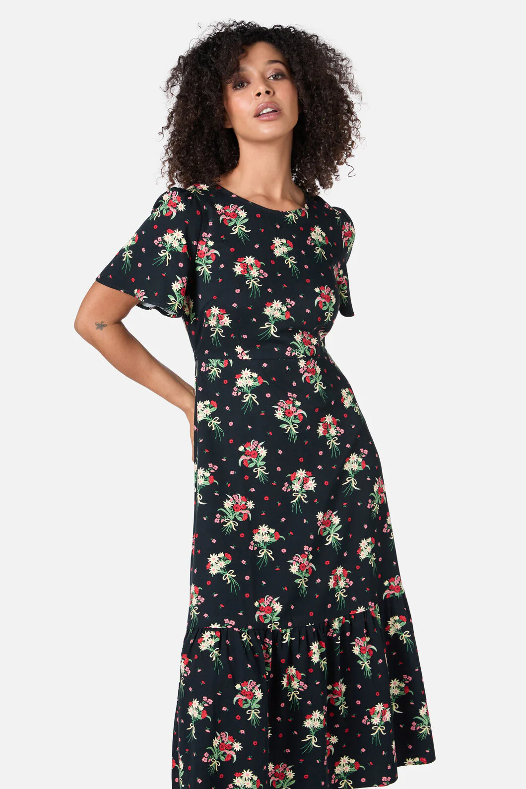 Lucia Floral Bow Dress - Image 2