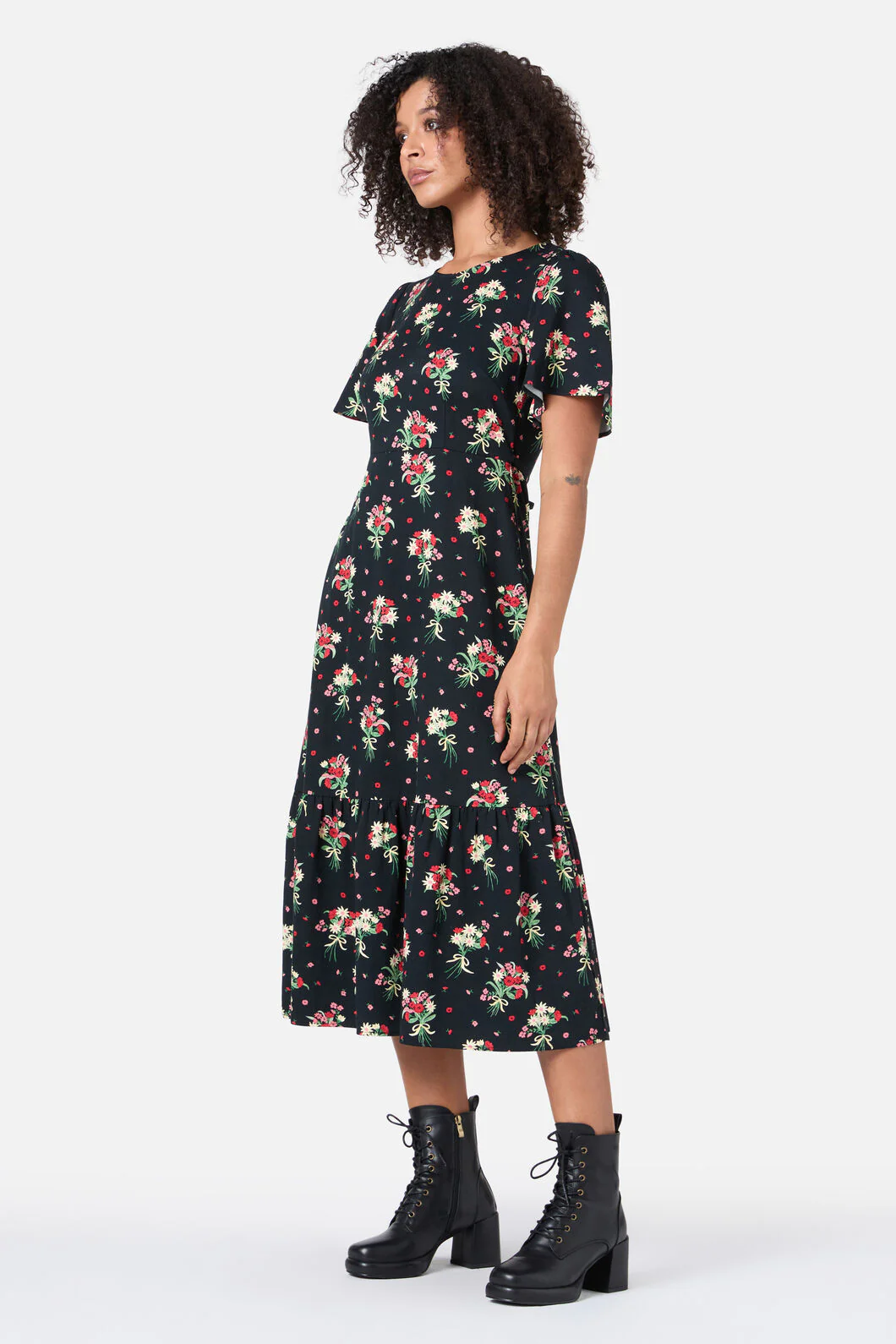 Lucia Floral Bow Dress - Image 4