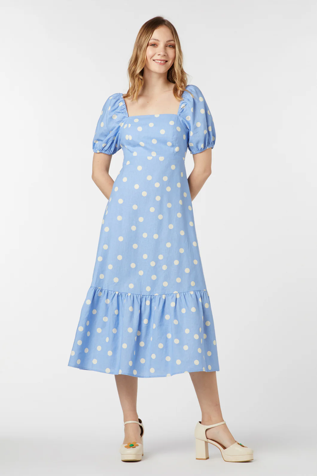 Lucy Polka Dot Midi Dress - Image 10