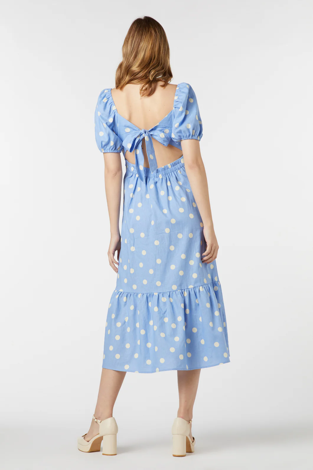 Lucy Polka Dot Midi Dress - Image 12