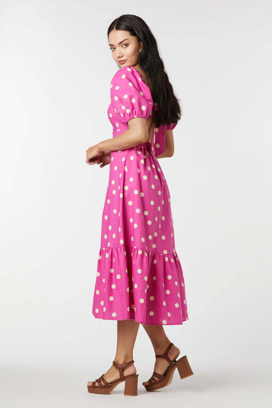 Lucy Polka Dot Midi Dress - Image 4