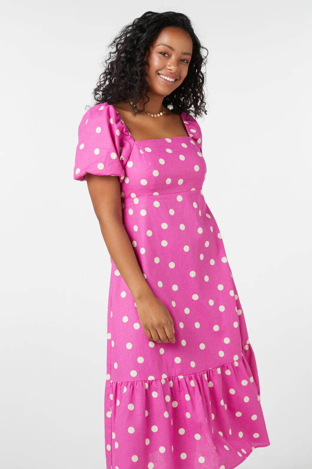 Lucy Polka Dot Midi Dress - Image 6