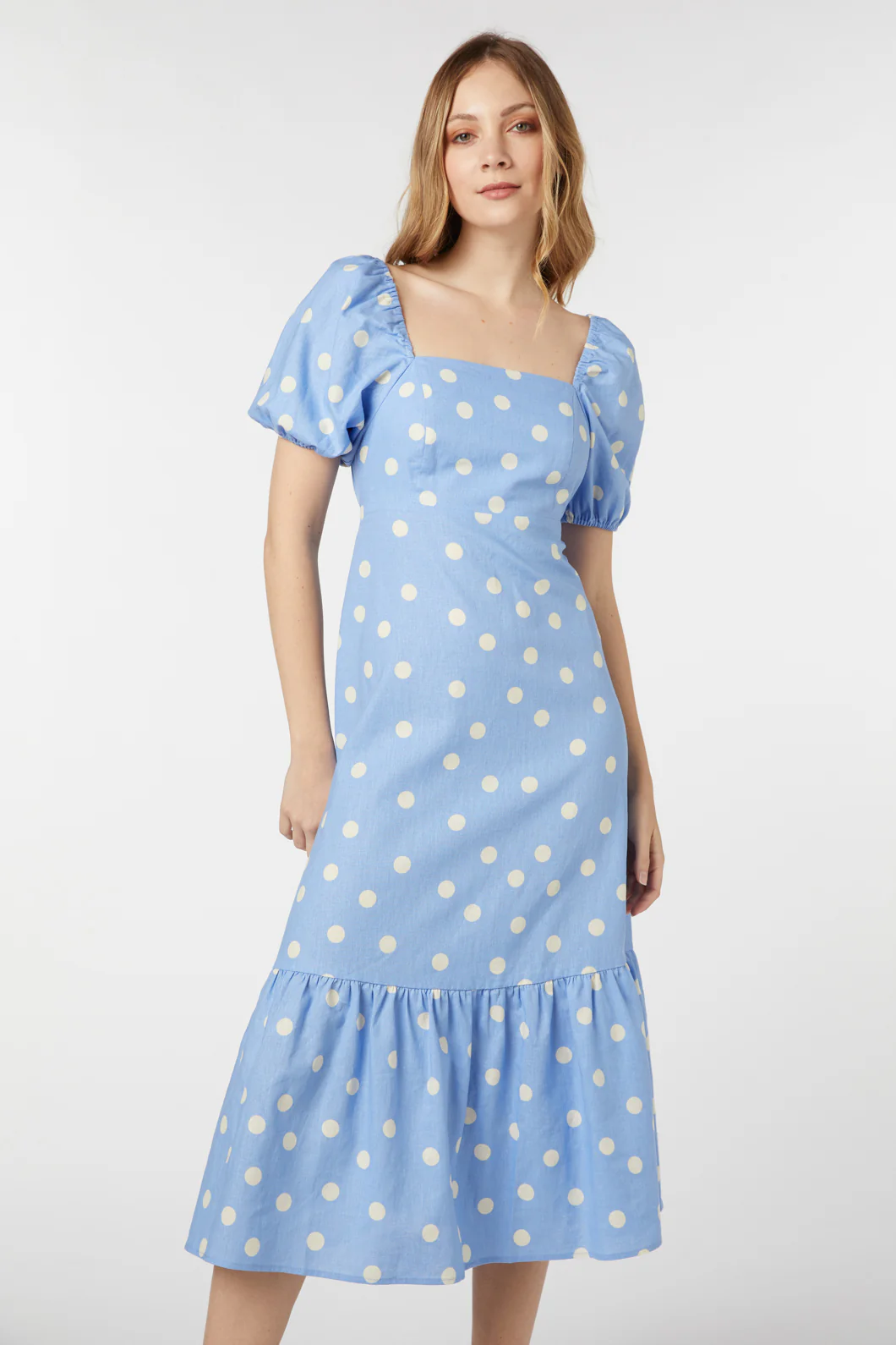 Lucy Polka Dot Midi Dress - Image 8