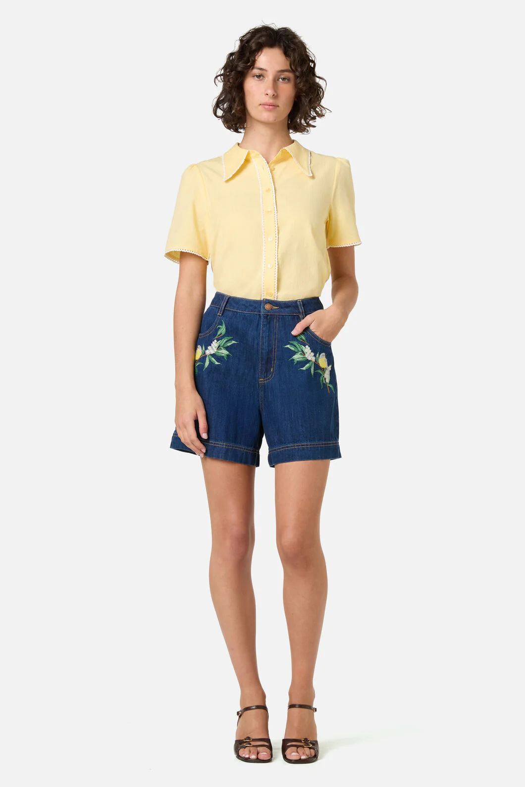 Lucy Retro Short Sleeve Blouse - Image 8