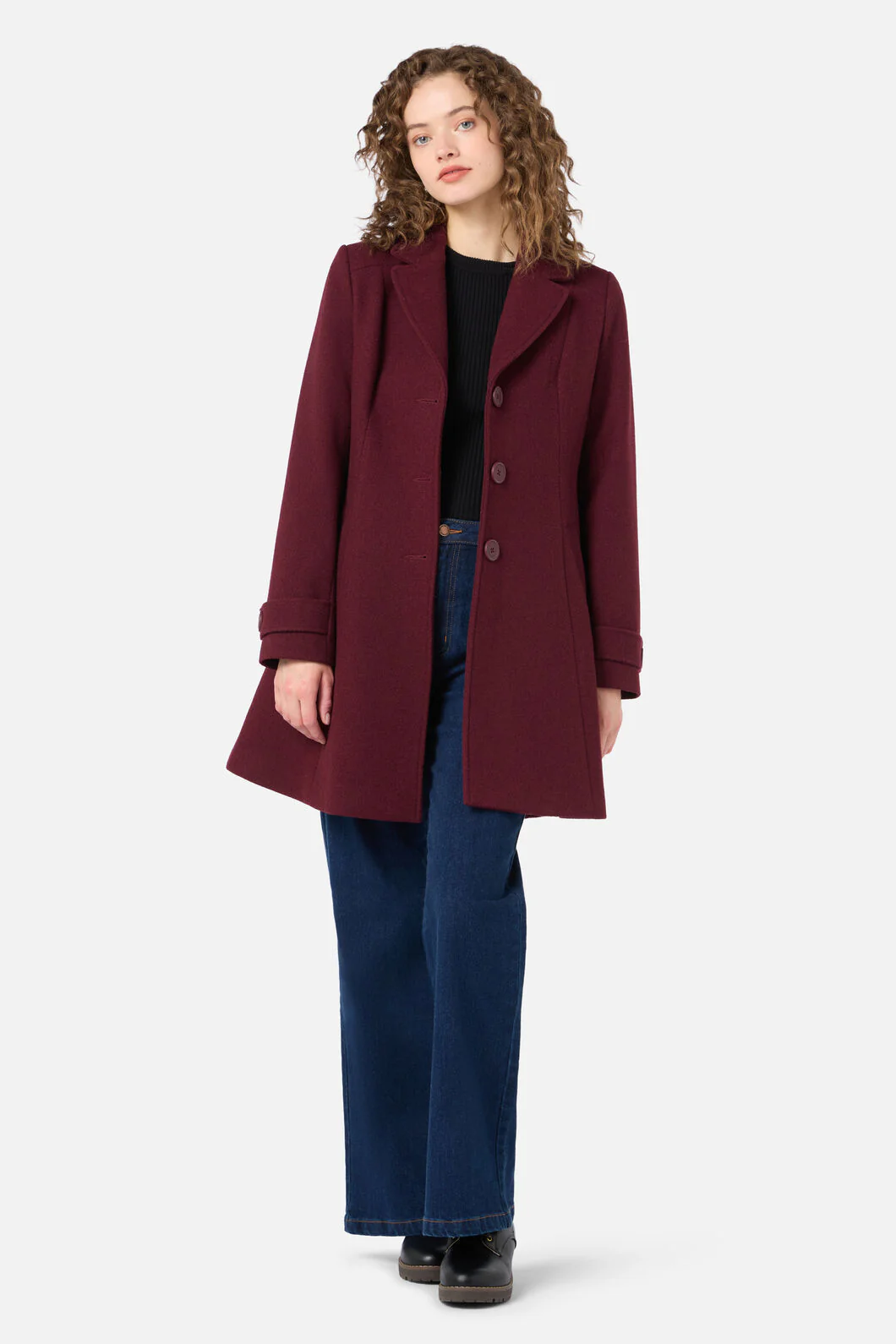 Mabel A-Line Wool Blend Coat - Image 10