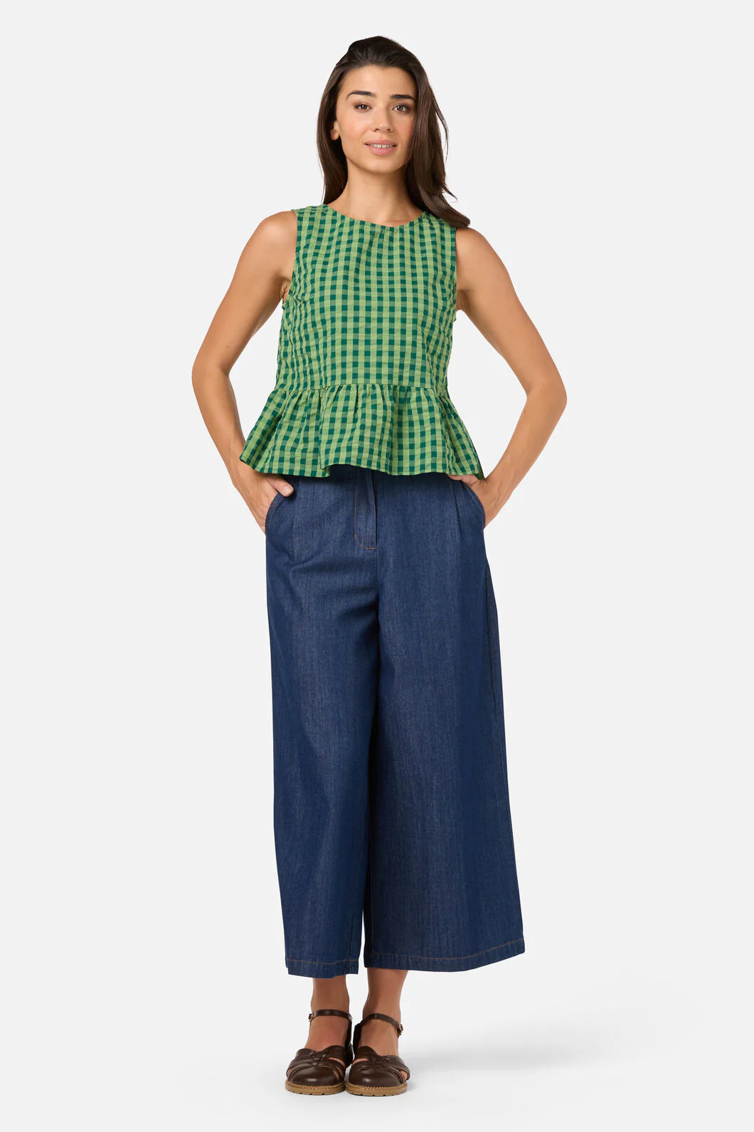 Margot Check Shell Top - Image 4