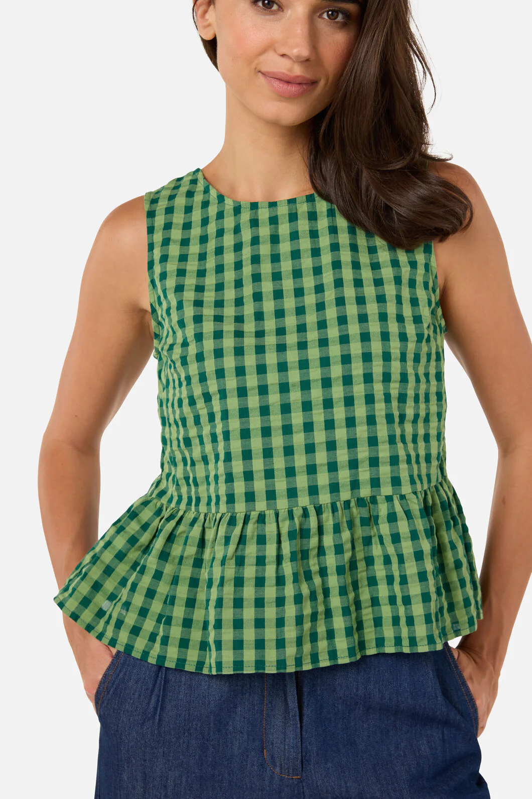 Margot Check Shell Top - Image 8
