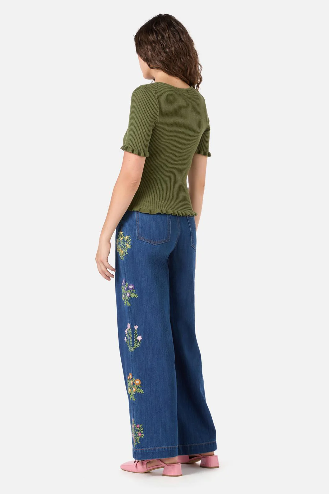 Maya Ruffle Rib Knit Top - Image 10
