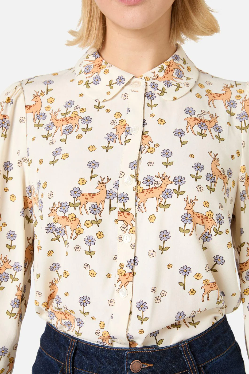 Meadow Deer Long Sleeve Blouse - Image 6
