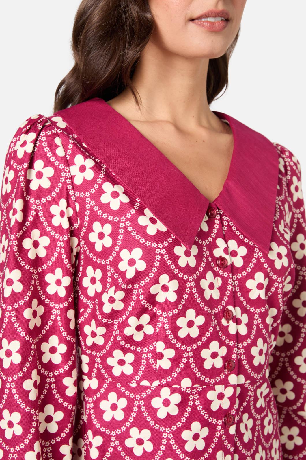 Megan Cute Collar Mini Dress - Image 5