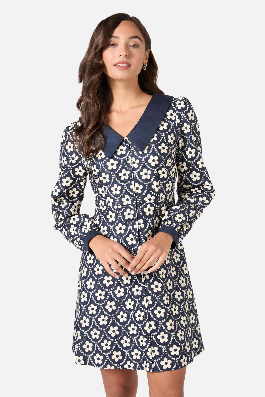 Megan Cute Collar Mini Dress - Image 8