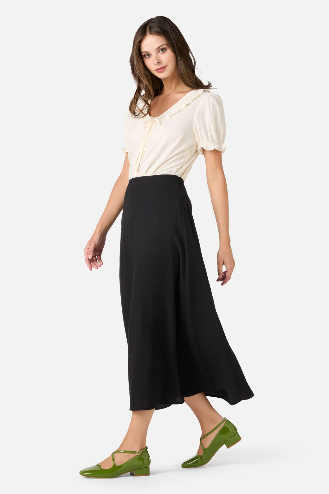 Mindy A-Line Midi Skirt - Image 3