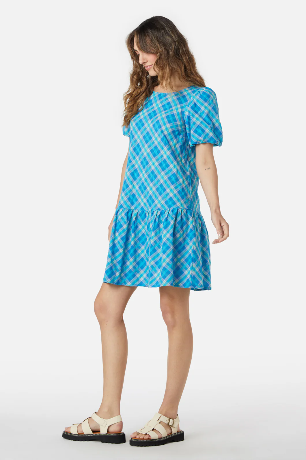 Miranda Check Mini Dress - Image 3