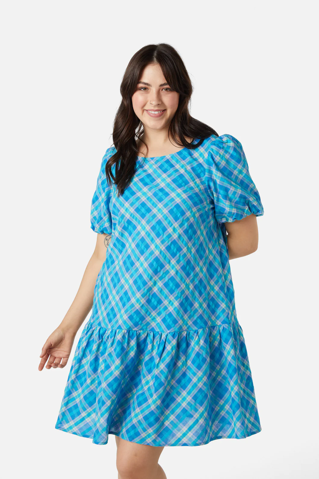 Miranda Check Mini Dress - Image 6