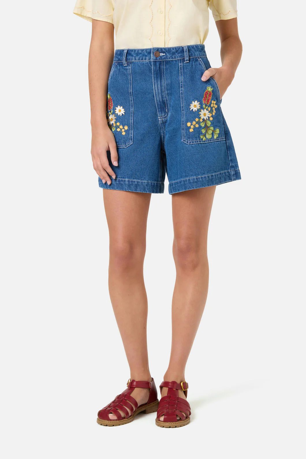 Native Flora Embroidered Short - Image 4