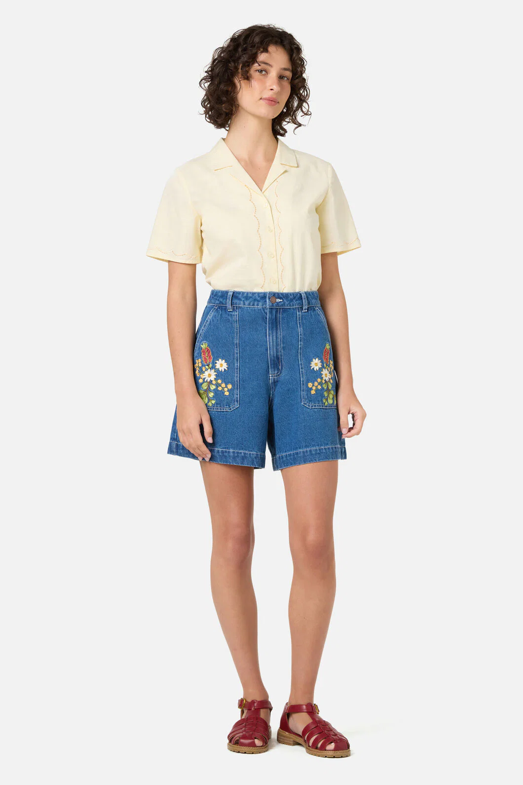 Native Flora Embroidered Short - Image 5