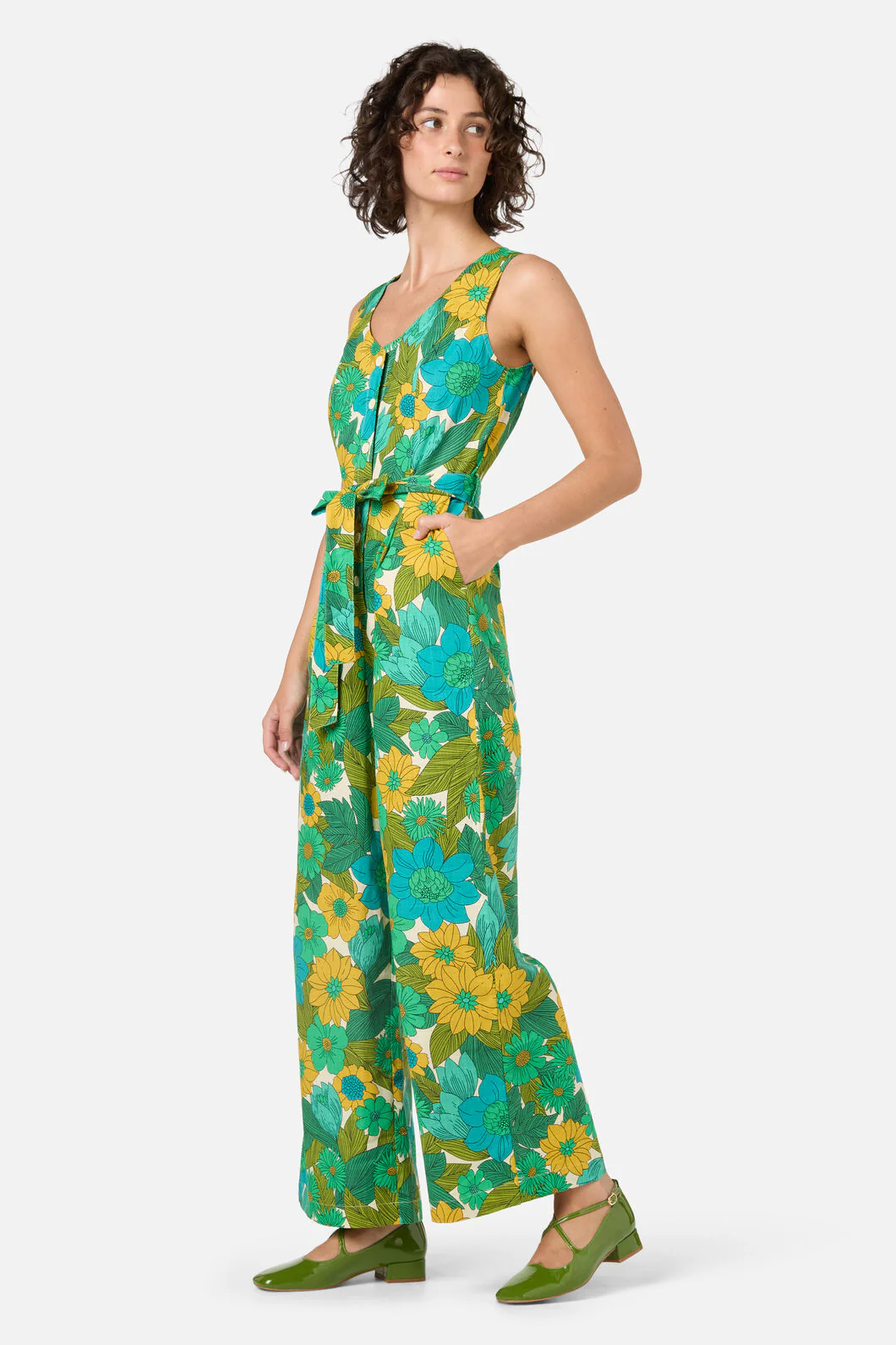 Nellie 70'S Floral Jumpsuit - Image 2
