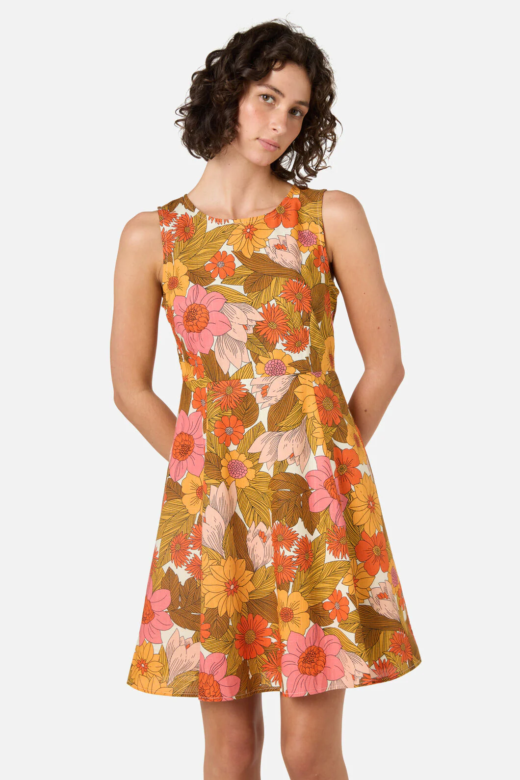 Nellie 70'S Floral Mini Dress - Image 2