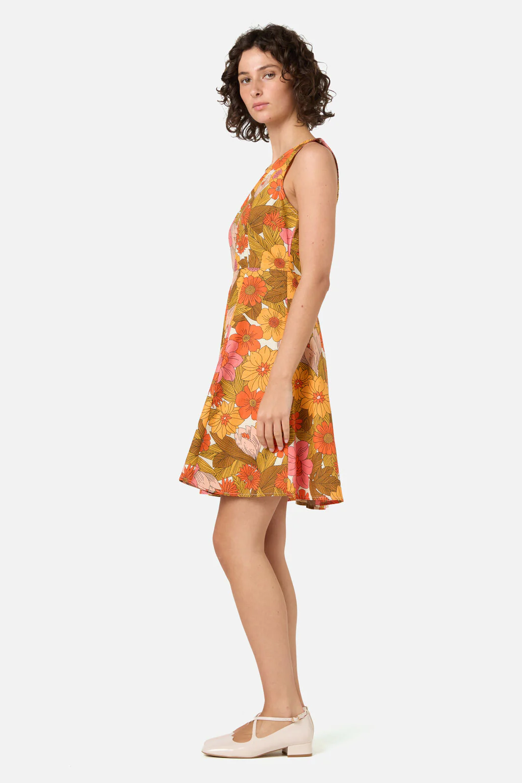 Nellie 70'S Floral Mini Dress - Image 3