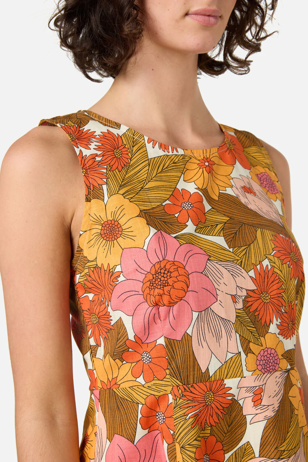 Nellie 70'S Floral Mini Dress - Image 5