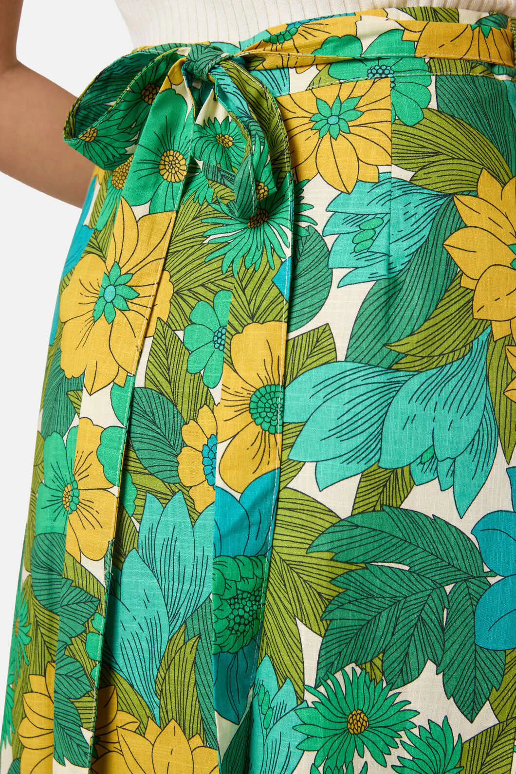 Nellie 70'S Floral Wrap Skirt - Image 6