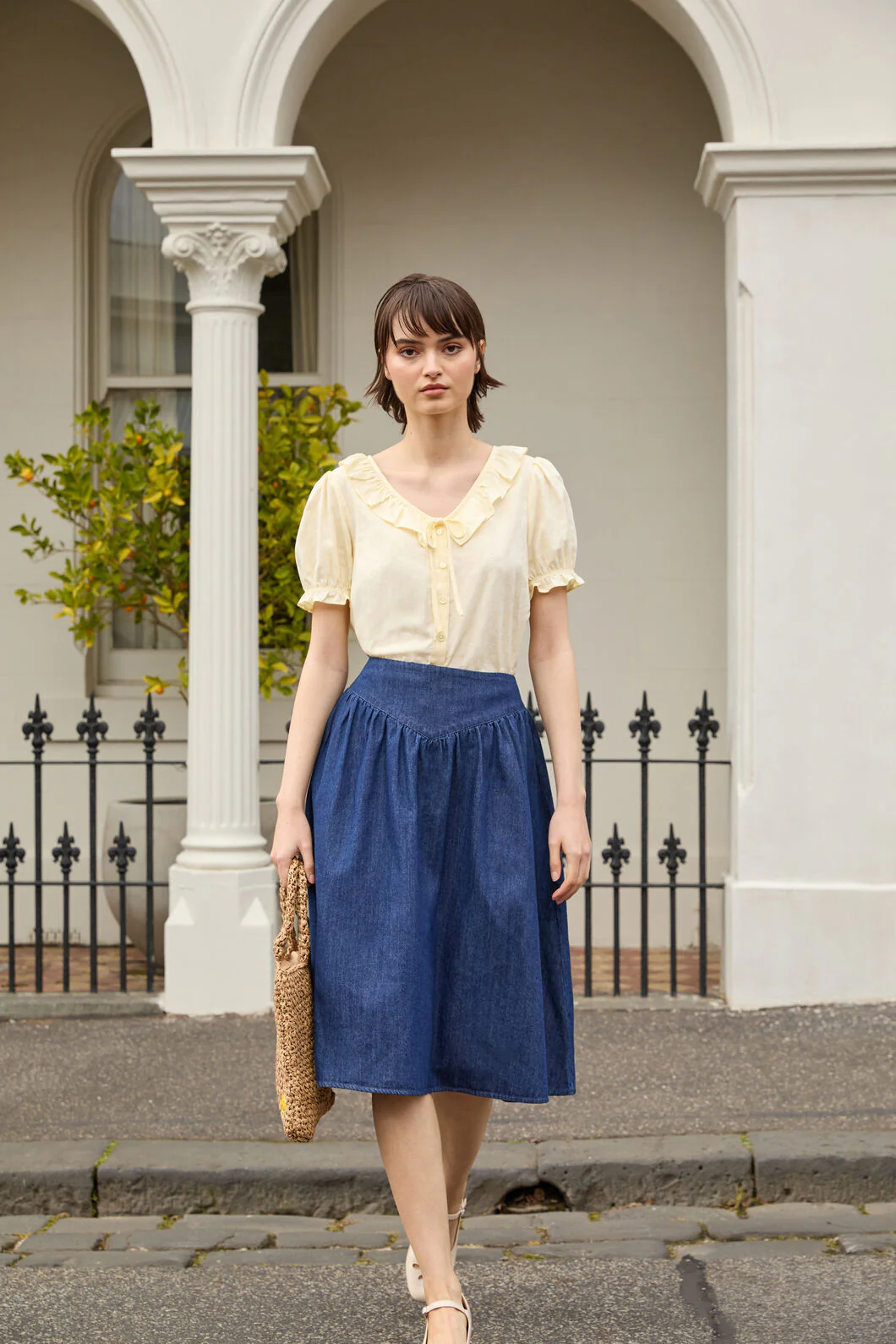 Nellie Yoke Denim Skirt - Image 2