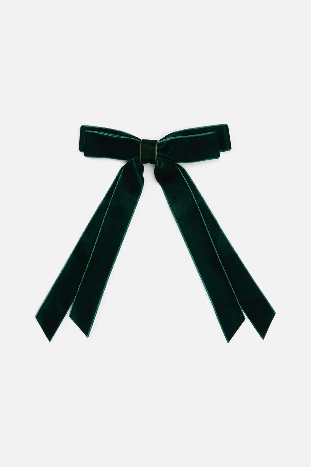 Olive Velvet Slide Hair Clip