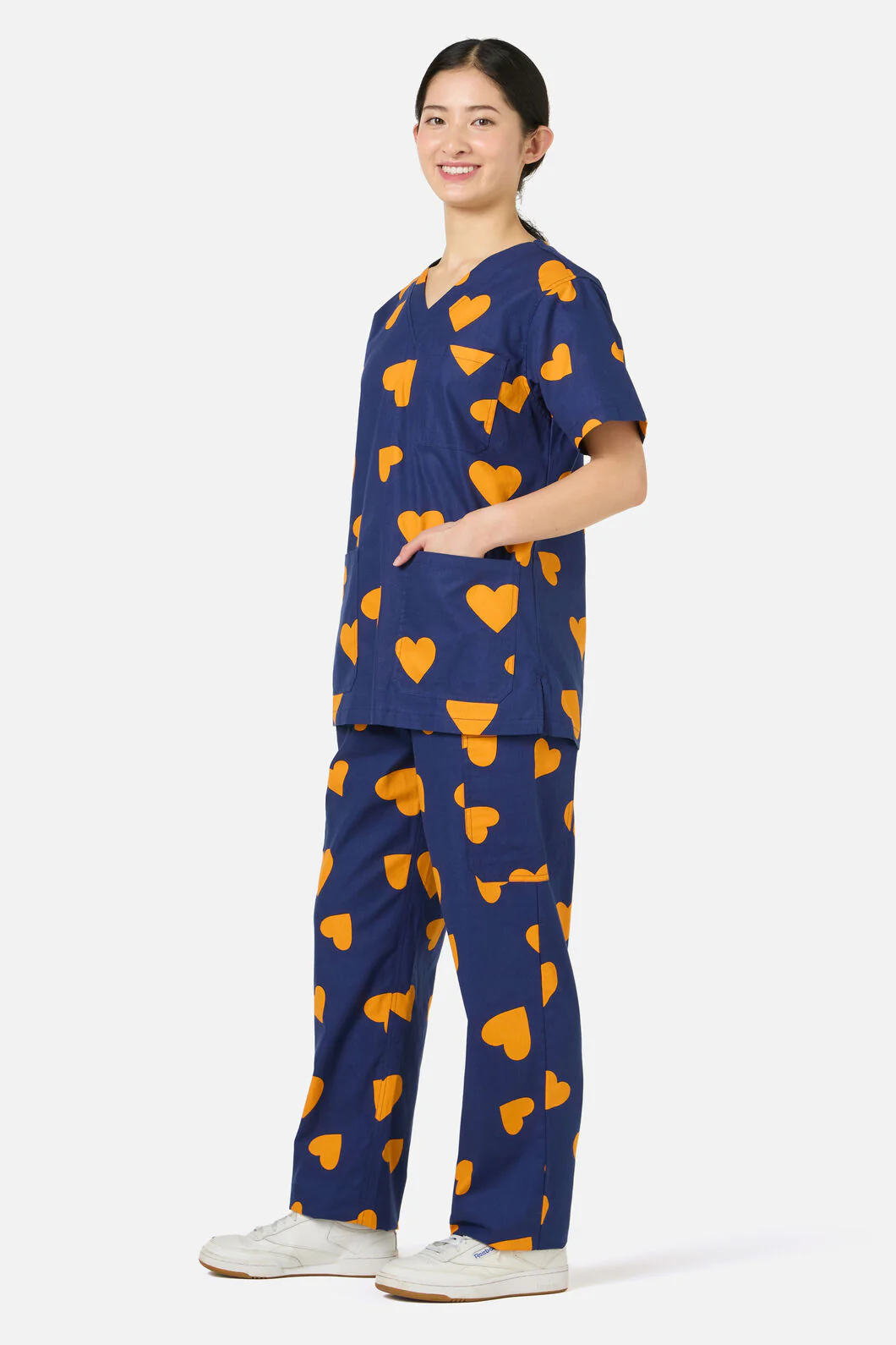 Orange Hearts Scrub Set - Image 2