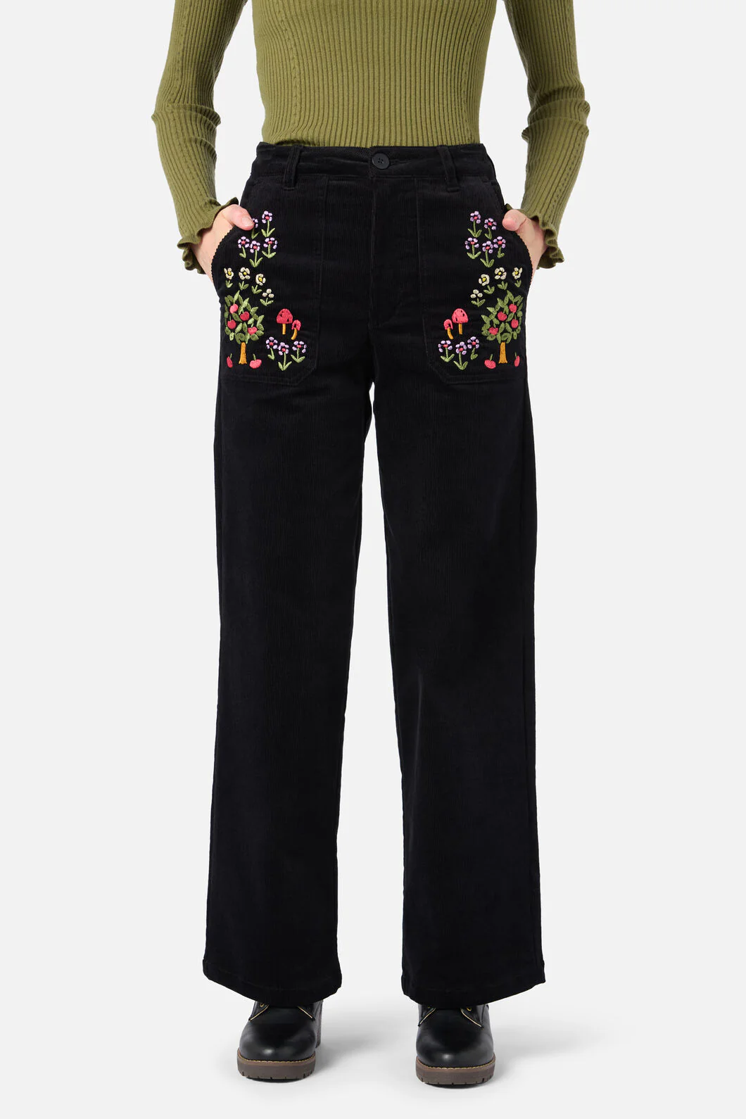 Orchard Embroidered Cord Jean - Image 5